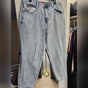 Empyre Ultra Loose Righteous Blue Was Denim Jeans, Size 32